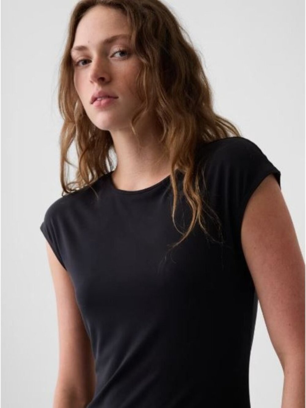 Gap Maxi Dress Size XS Black Cap Sleeve V-Neck Straight Hem - Picture 4 of 12